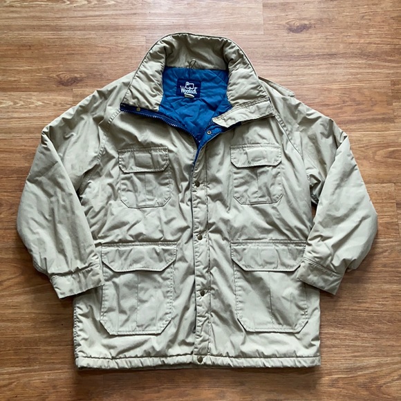 Woolrich Other - Vintage Woolrich Quilted Lined Jacket Size XL Hooded Tan Made In USA Warm Thick